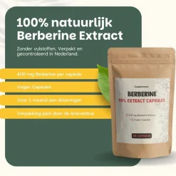 20% korting | Cupplement Berberine Extract Capsules 400 mg