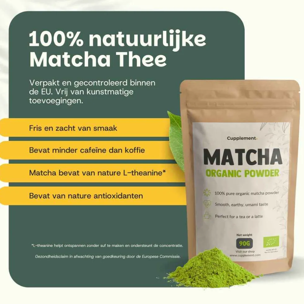10% korting | Cupplement Combideal Matcha Thee Poeder Biologisch