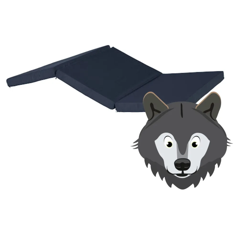 ABZ Wolf Zwart 60 x 120 cm Opvouwbaar Matras in Tas