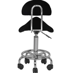 Activeshop ergonomische cosmetische kapperskruk zadelkruk met rugleuning en in hoogte verstelbaar