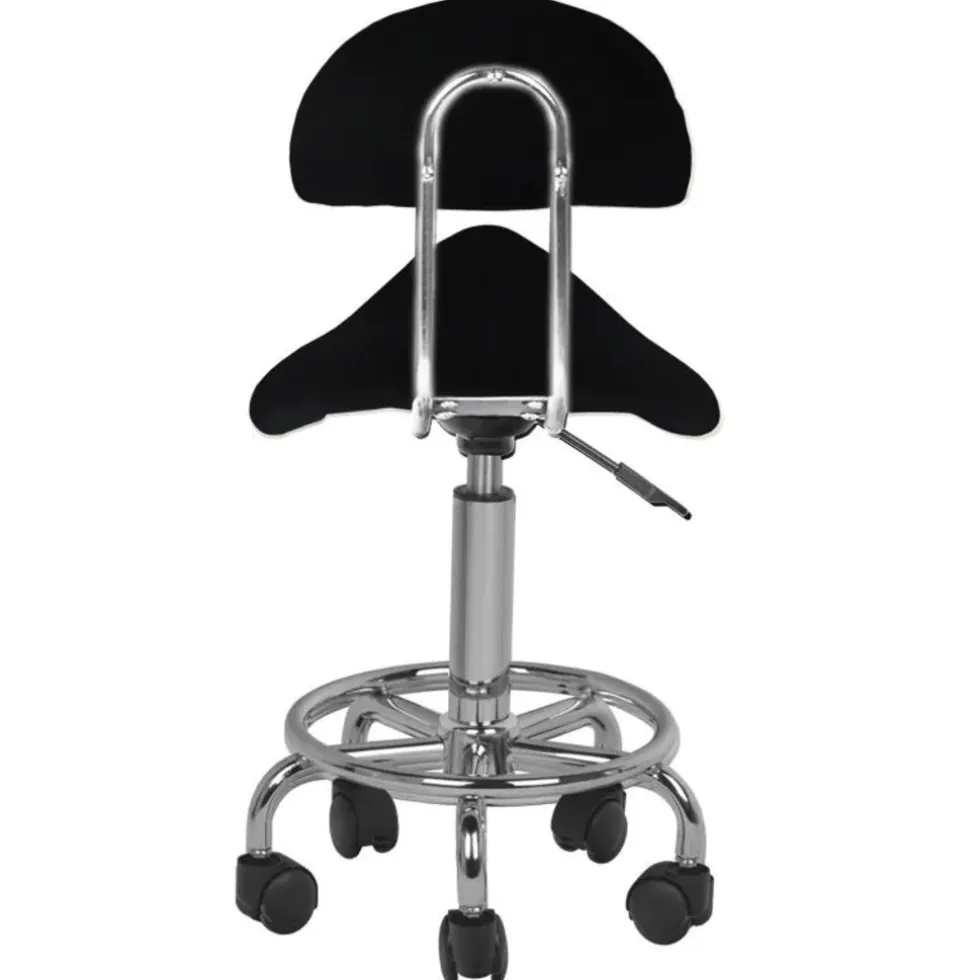 Activeshop ergonomische cosmetische kapperskruk zadelkruk met rugleuning en in hoogte verstelbaar