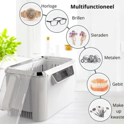 Activeshop professionele ultrasoon reiniger reinigingsapparaat voor brillen sieraden horloge en make-up kwasten
