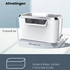 Activeshop professionele ultrasoon reiniger reinigingsapparaat voor brillen sieraden horloge en make-up kwasten