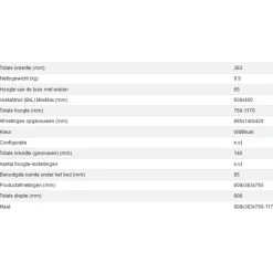 Aidapt VG832A Bedtafel