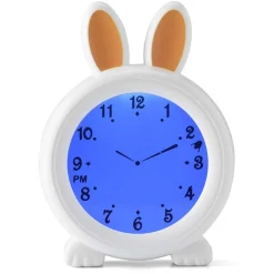 Alecto BC100BUNNY - Slaaptrainer, nachtlampje en wekker, konijn