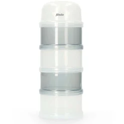 Alecto BF-4 - Melkpoedertoren, 4 grote stapelbare bakjes , verdeeltuit, wit/grijs