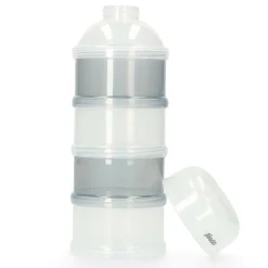 Alecto BF-4 - Melkpoedertoren, 4 grote stapelbare bakjes , verdeeltuit, wit/grijs
