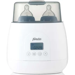 Alecto BW700TWIN - Snelle digitale duo flessenwarmer voor opwarmen, sterilisatie en ontdooien, wit