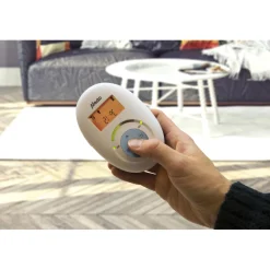 Alecto DBX-112 - Full Eco DECT babyfoon met display, wit/blauw