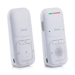 Alecto DBX130 - Moderne Full Eco audio babyfoon met heldere DECT-geluidskwaliteit en lange stand-by tijd - Wit