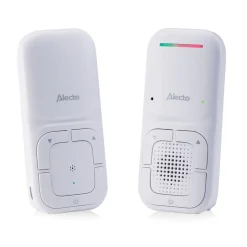 Alecto DBX130 - Moderne Full Eco audio babyfoon met heldere DECT-geluidskwaliteit en lange stand-by tijd - Wit