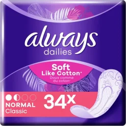 Always Dailies Soft Like Cotton Normal Inlegkruisjes