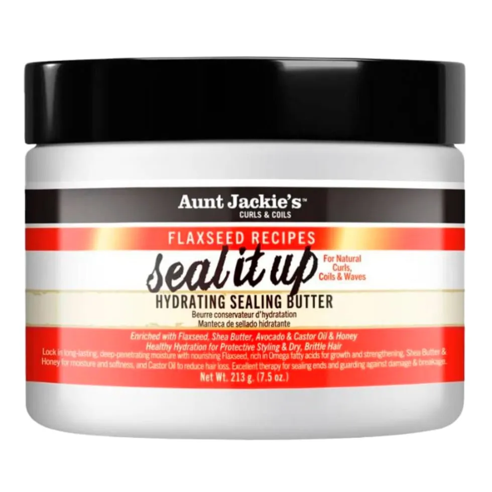 Aunt Jackie's Curls & Coils Flaxseed Recipes Seal it Up Hydrating Sealing Butter
