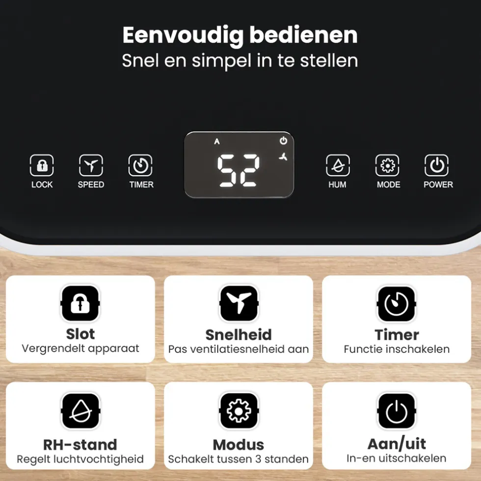 Auronic Luchtontvochtiger 10L per dag