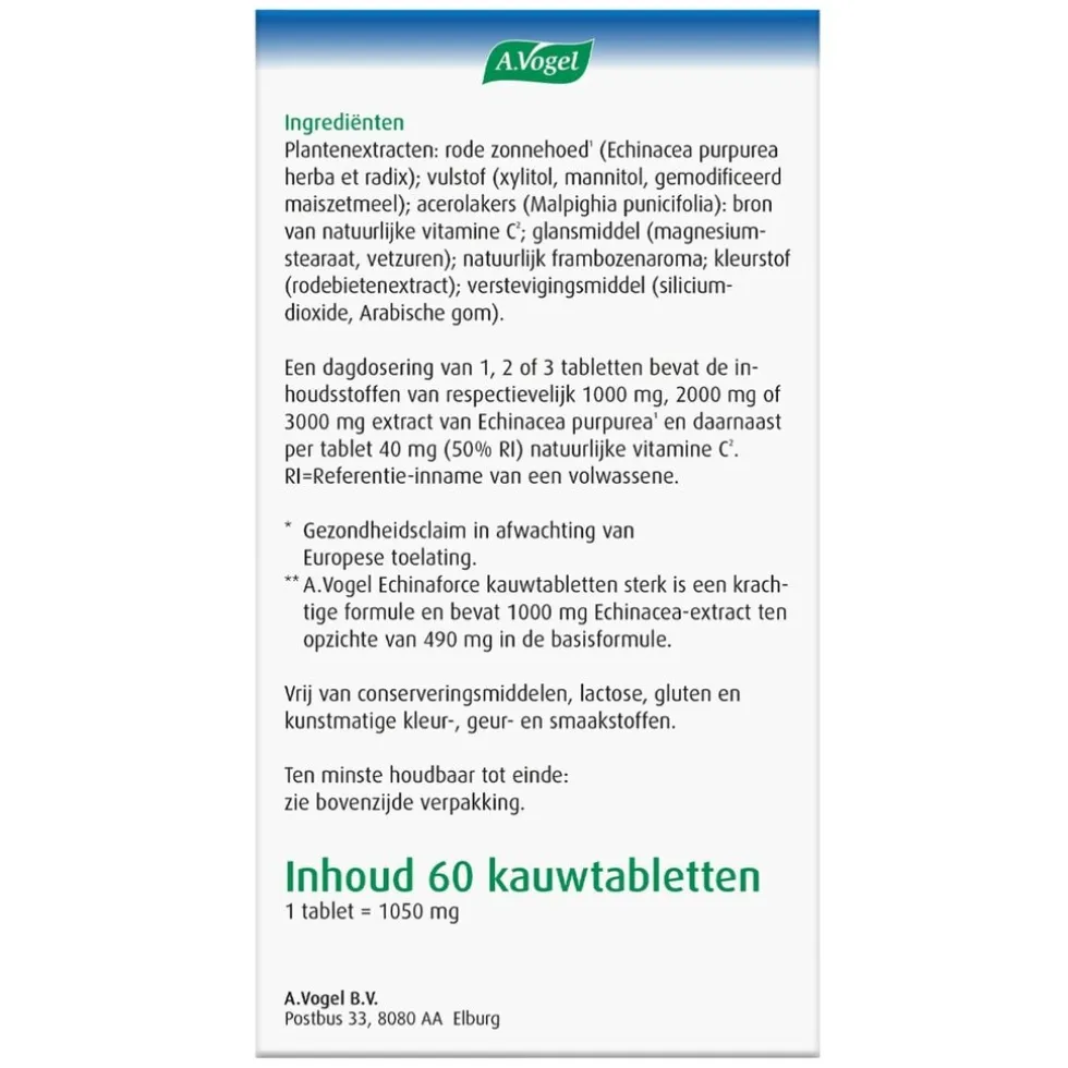 A.Vogel Echinaforce Sterk** + Vitamine C Kauwtabletten