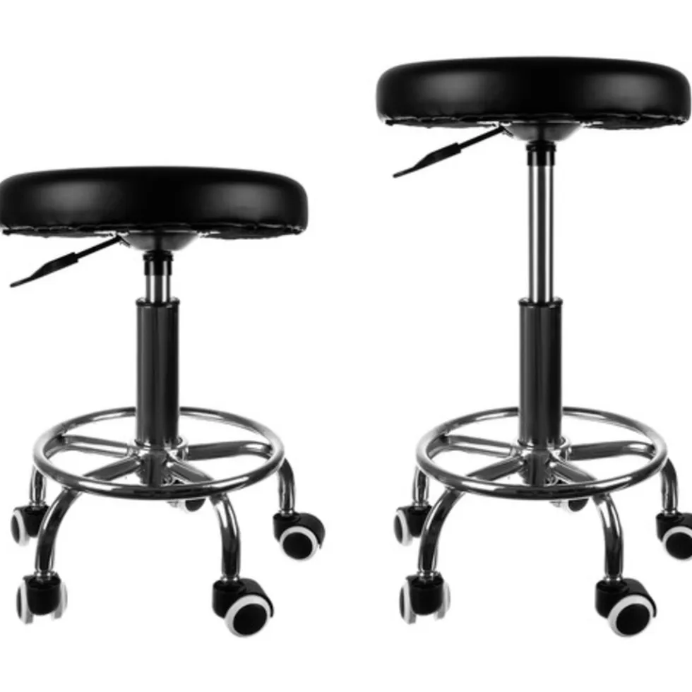 Beautylushh Kapperskruk Zadelkruk op Wielen In Hoogte Verstelbaar