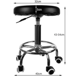 Beautylushh Kapperskruk Zadelkruk op Wielen In Hoogte Verstelbaar