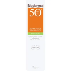 Biodermal SPF50+ Matterende Zonnefluïde voor je Gezicht