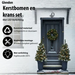 Black Box Trees Kunstkerstboomjes en krans set