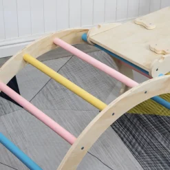 Buxibo Driehoek Plus Klimboog Montessori Houten Speelgym Glijbaan