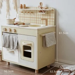 Buxibo Houten Kinderkeuken Inclusief Accessoires en Keukengerei Speelkeuken