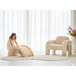 Buxibo Houten Klimbrug/Klimboog XXL Montessori Klimrek Inclusief Kussen