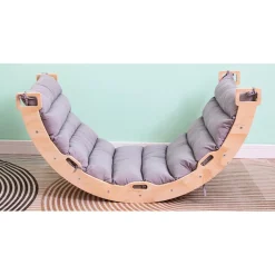 Buxibo Houten Klimbrug/Klimboog XXL Montessori Klimrek Inclusief Kussen