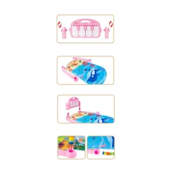 Buxibo 3-in-1 Baby/Peuter Gym Piano Speelmat voor Baby's Oceaan