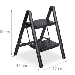 Buxibo Keukentrapje Vouwladder 2 Staps Keukenopstapje Opvouwbare ladderkruk