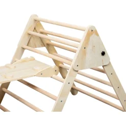 Buxibo XXL Opvouwbare Driehoek + Klimboog Montessori Houten Speelgym met Glijbaan
