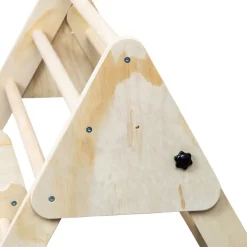 Buxibo XXL Opvouwbare Driehoek + Klimboog Montessori Houten Speelgym met Glijbaan