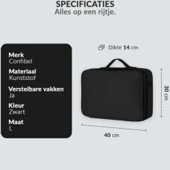 Confibel Cosmetica Koffer Make-up Koffer met verstelbare vakken