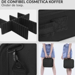 Confibel Cosmetica Koffer Make-up Koffer met verstelbare vakken