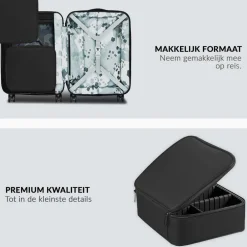 Confibel Cosmetica Koffer Make-up Koffer met verstelbare vakken