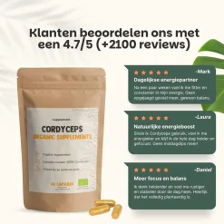 Cupplement Cordyceps Capsules 500 mg Biologisch