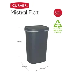 Curver Mistral Flat Prullenbak 50L