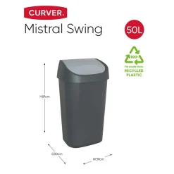 Curver Mistral Swing Prullenbak 50L