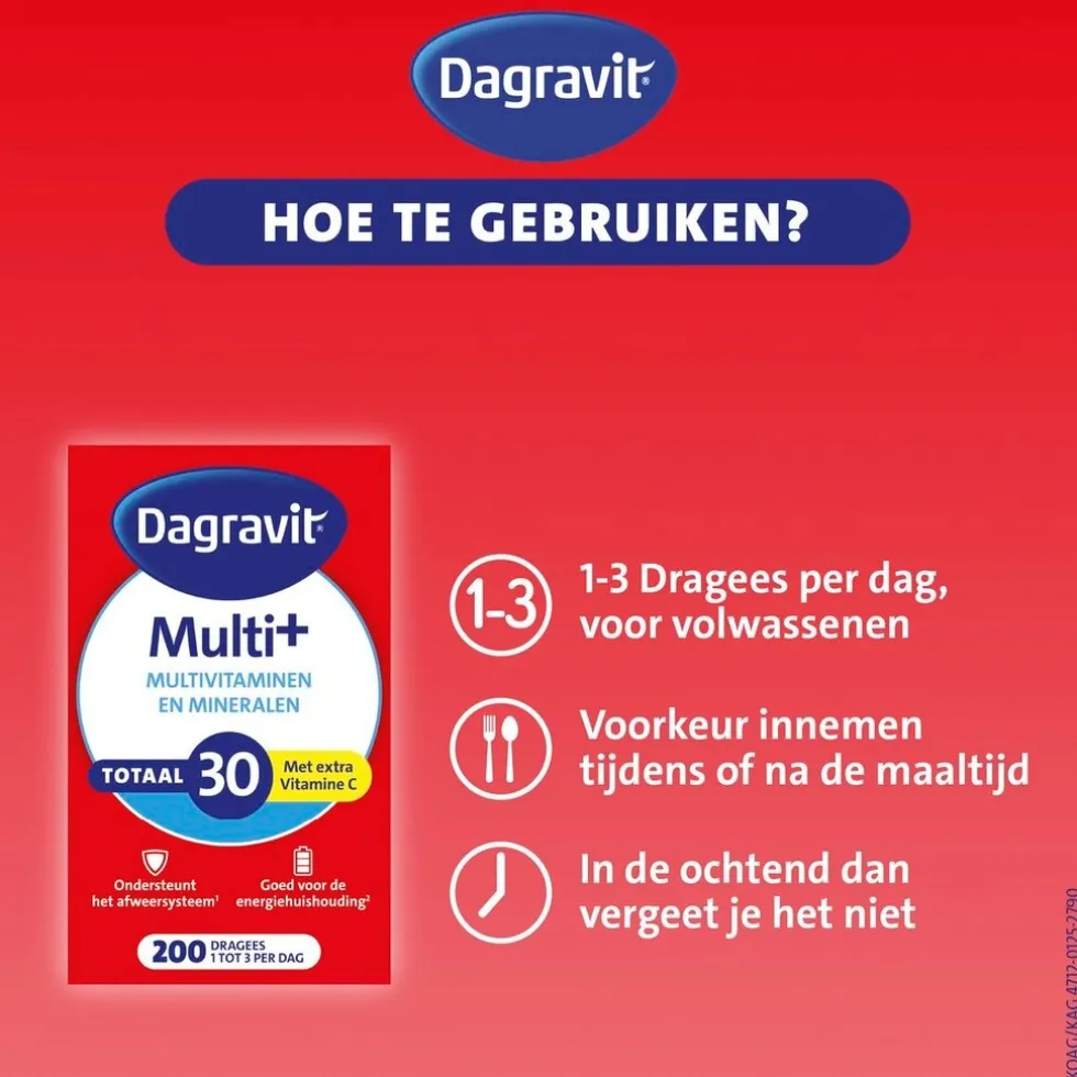 Dagravit Totaal 30 Multivitaminen en Mineralen Dragees