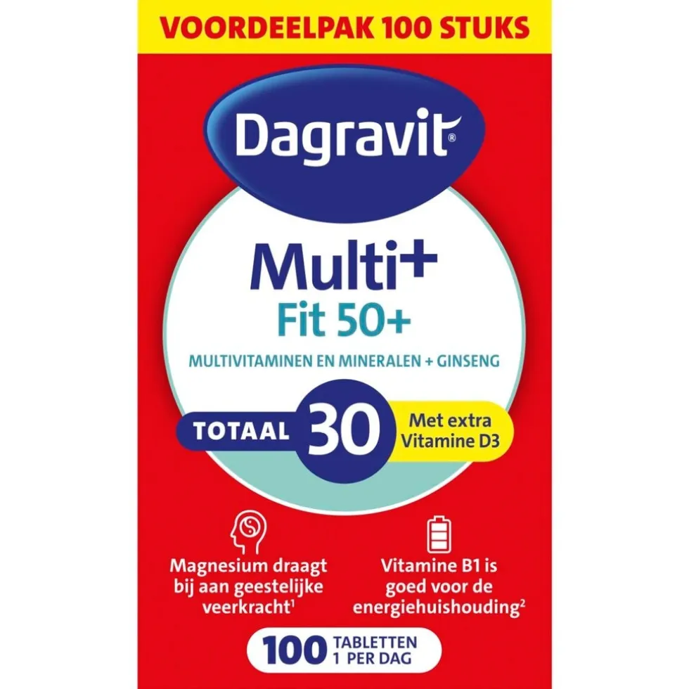 Dagravit Totaal 30 Vitaal 50+ Tabletten