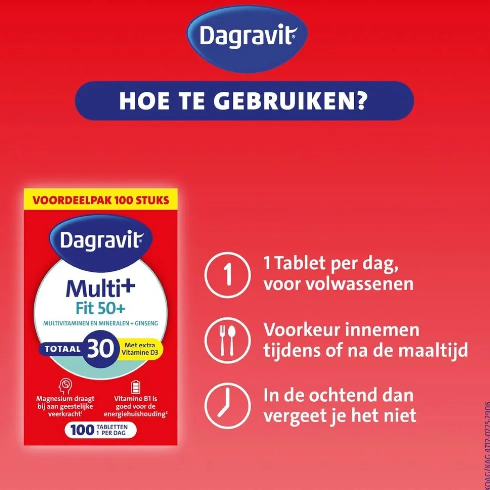 Dagravit Totaal 30 Vitaal 50+ Tabletten