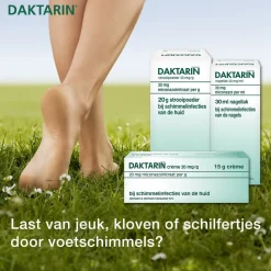 Daktarin Miconazolnitraat 20mg/g Crème bij Schimmelinfecties
