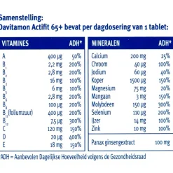 Davitamon Actifit 65+ Tabletten