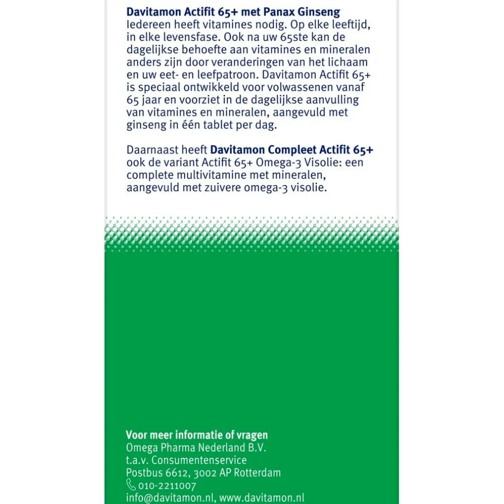 Davitamon Actifit 65+ Tabletten