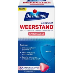Davitamon Compleet Weerstand Aardbei Kauwtabletten