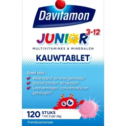 Davitamon Junior 3+ Framboos Kauwtabletten