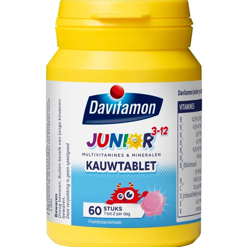 Davitamon Junior 3+ Framboos Kauwtabletten