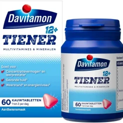 Davitamon Tiener 12+ Multivitamines & Mineralen Aardbei Kauwtabletten