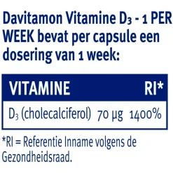 Davitamon Vitamine D3 1 Per Week Capsules