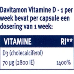 Davitamon Vitamine D3 1 Per Week Capsules