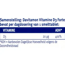 Davitamon Vitamine D Volwassenen Smelttabletten